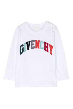 T-shirt in cotone bianco GIVENCHY KIDS | H0527010P